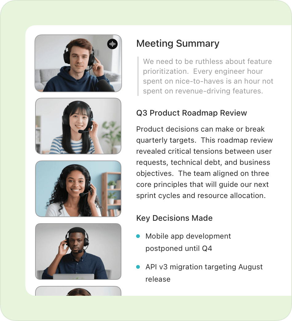 Turn Rambling Calls into Crystal Clear Meeting Summaries